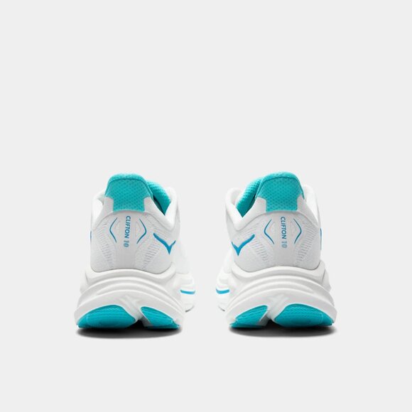 Hoka One Mens Clifton 10 Road Running Shoes - white / skyward blue Men's SZ 10.5 - Picture 14 of 16